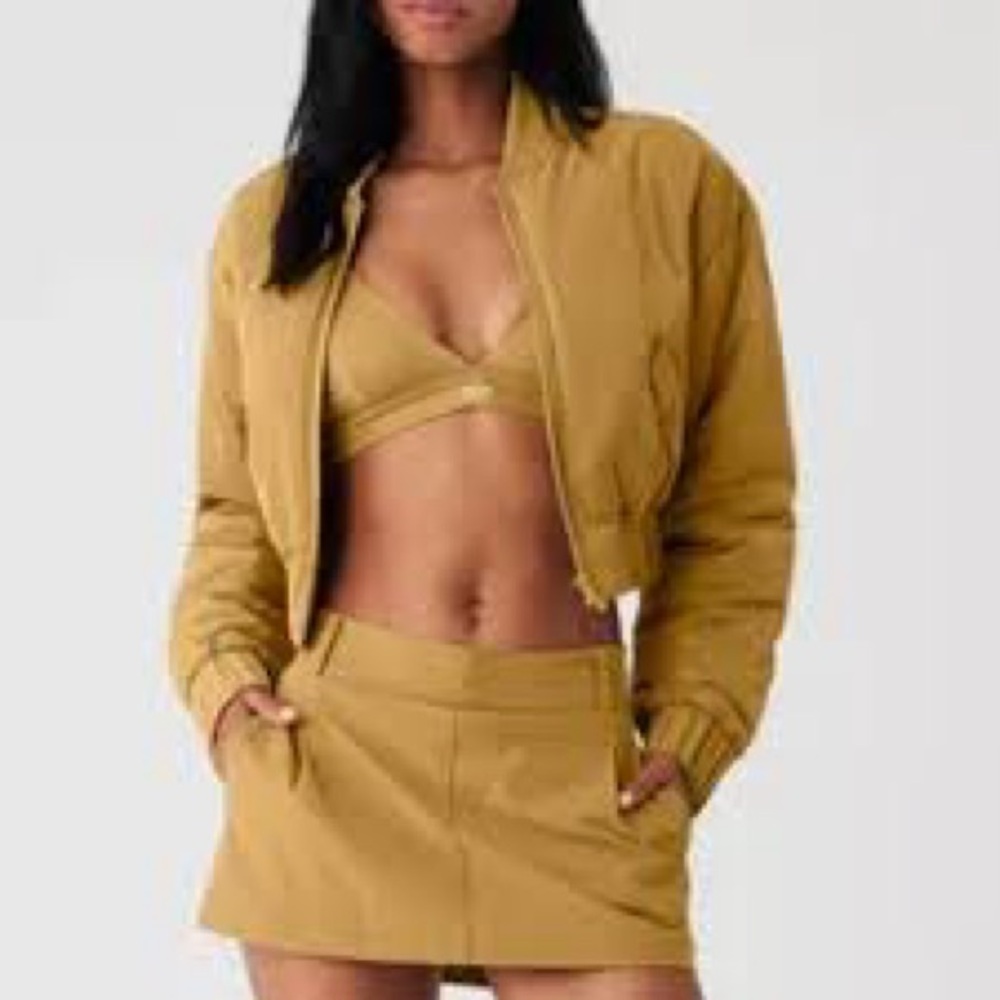 ALO Yoga Tan Bomber Jacket